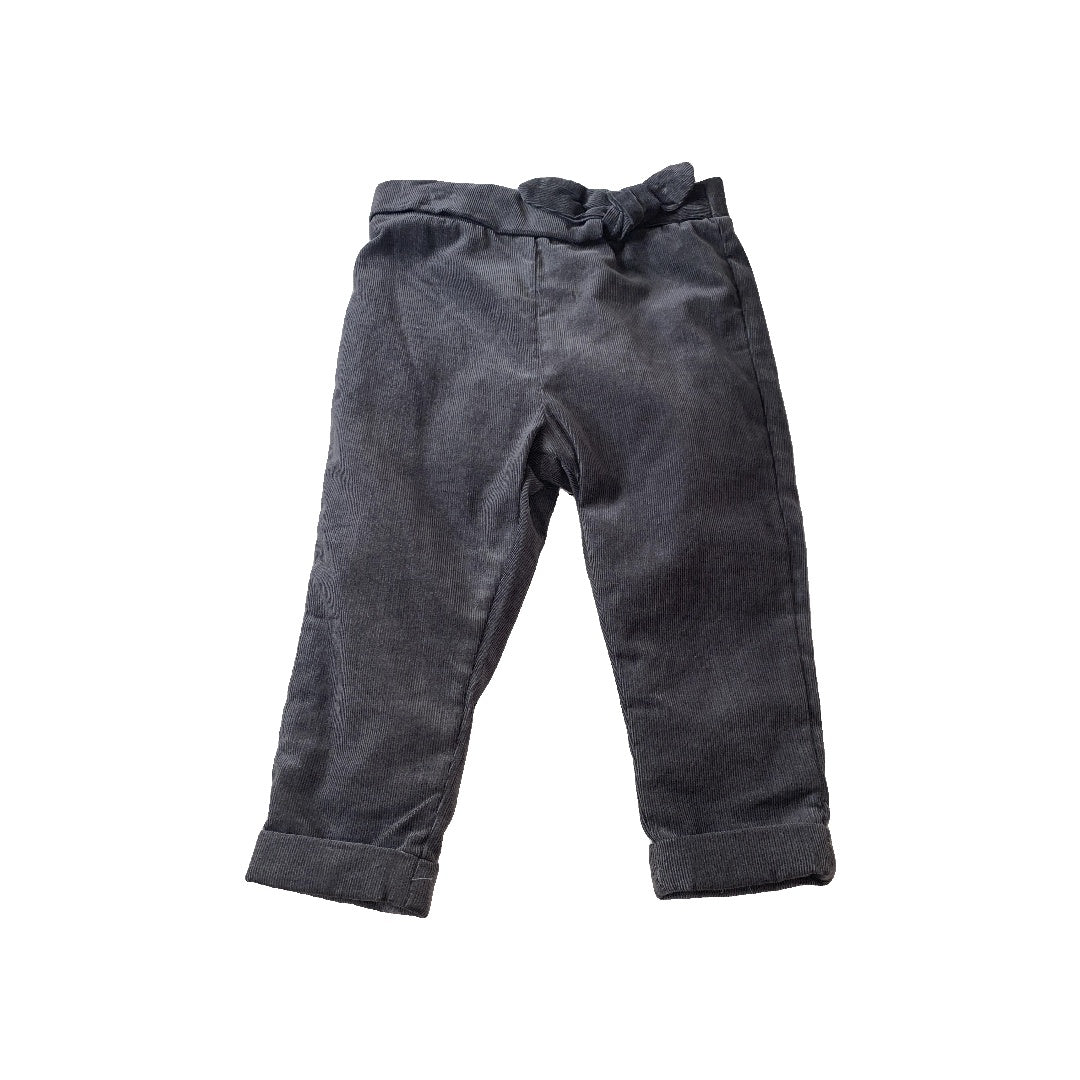 Miles Girls Grey | Navy Blue Pants Size: 18 months Grey | Navy Blue