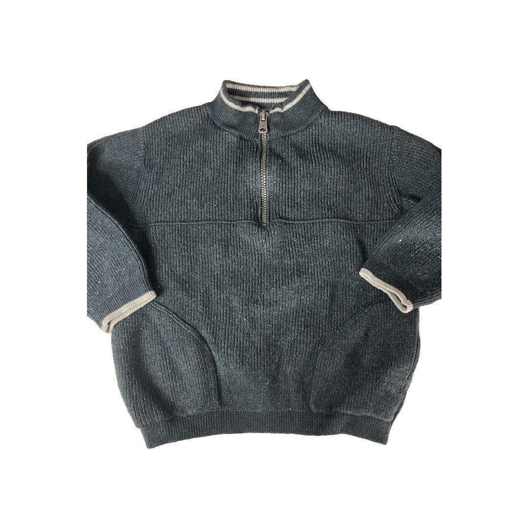 Zara Boys Grey | Navy Blue Sweater Size: 12-18 months Grey | Navy Blue