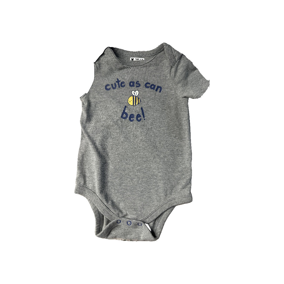 Cat & Jack Unisex Grey | Navy Blue Onesie Size: 6-9 months Grey | Navy Blue