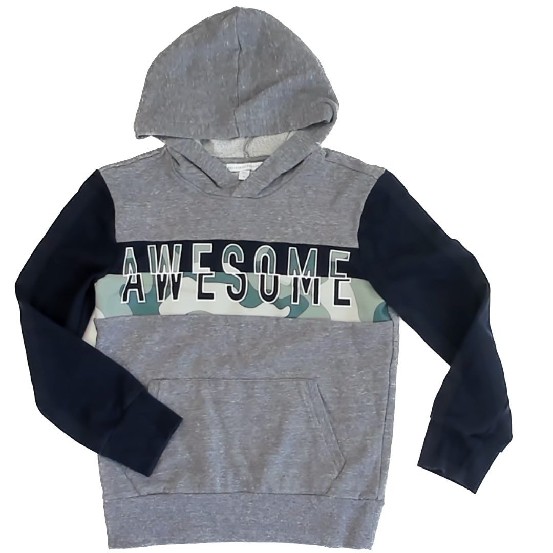 Rockets Of Awesome Boys Grey | Navy | Camo Hoodie Size: 8 Years Grey | Navy | Camo