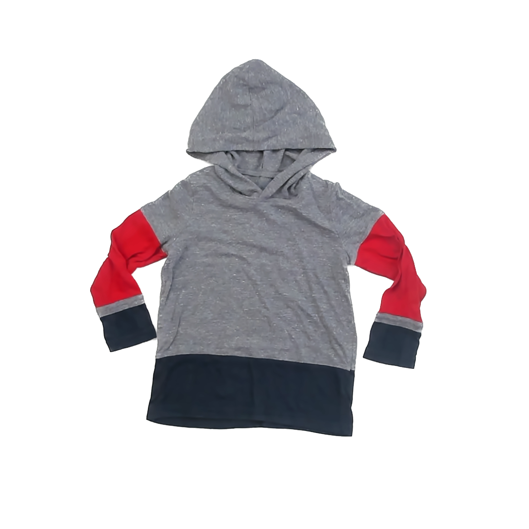 Rockets Of Awesome Boys Grey | Navy | Red Long Sleeve T-Shirt Size: 4T Grey | Navy | Red