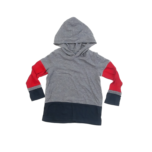 Rockets Of Awesome Boys Grey | Navy | Red Long Sleeve T-Shirt Size: 4T Grey | Navy | Red