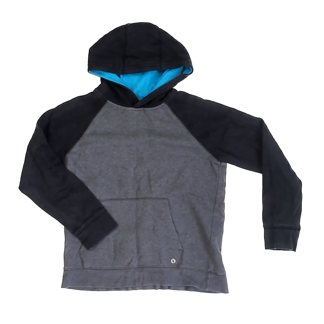 Xersion Boys Grey | Navy Hoodie Size: M (8) Grey | Navy