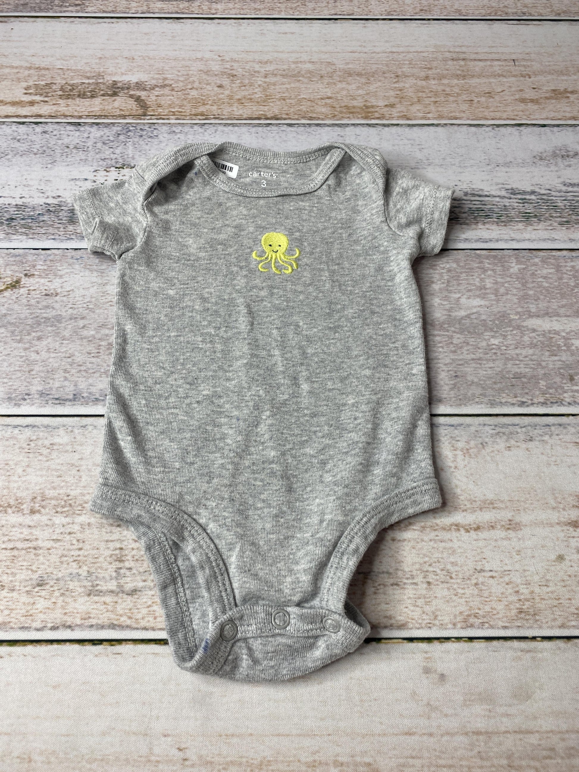 Carters Unisex Grey | Octopus Onesie Size: 3 months Grey | Octopus