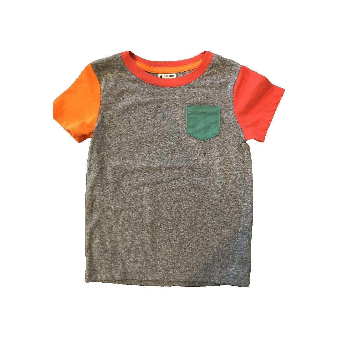 Cat & Jack Boys Grey | orange T-Shirt Size: 3T Grey | orange