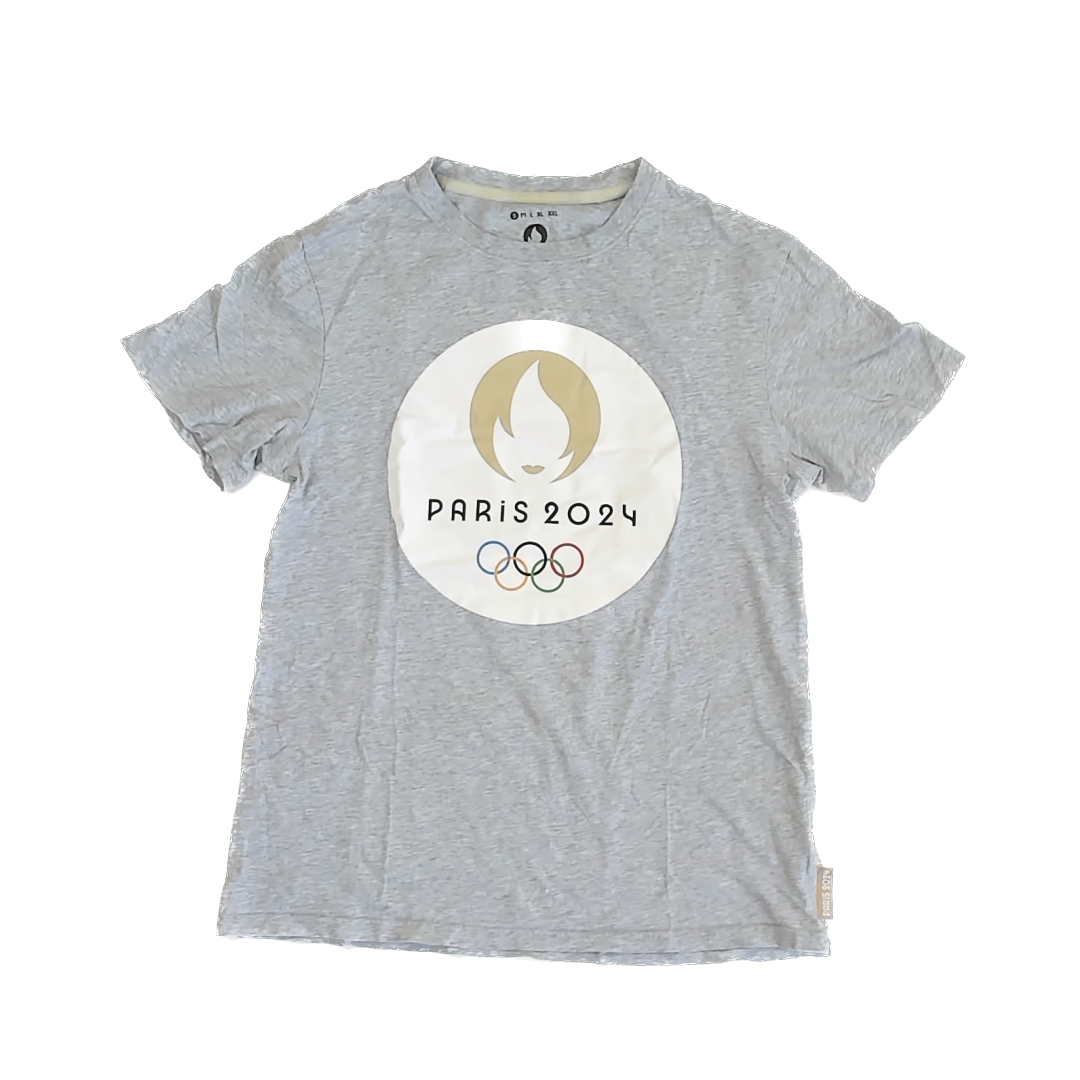 Olympics Unisex Grey Paris T-Shirt Size: Adult S Grey Paris