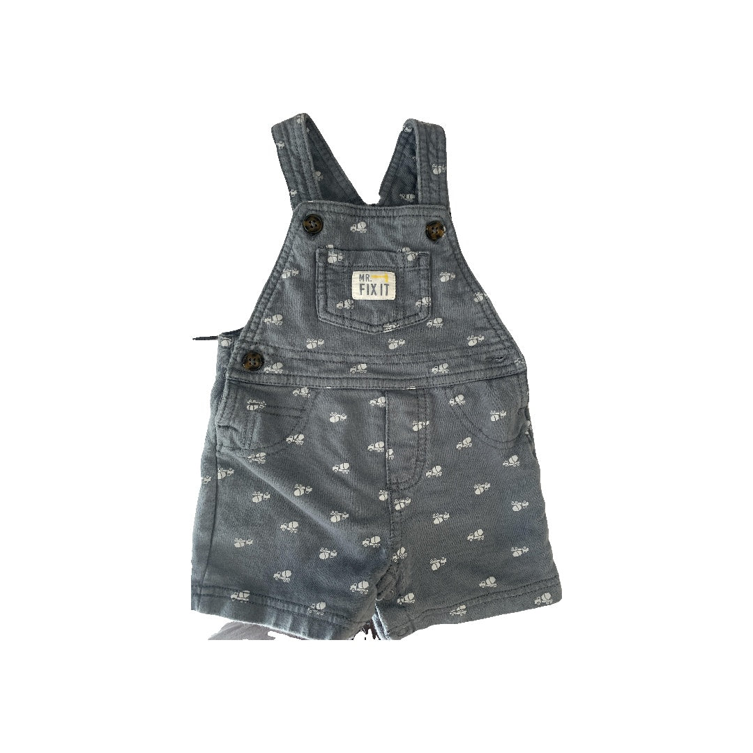 Carters Boys Grey | Pattern | Trucks Overalls Size: 9 months Grey | Pattern | Trucks