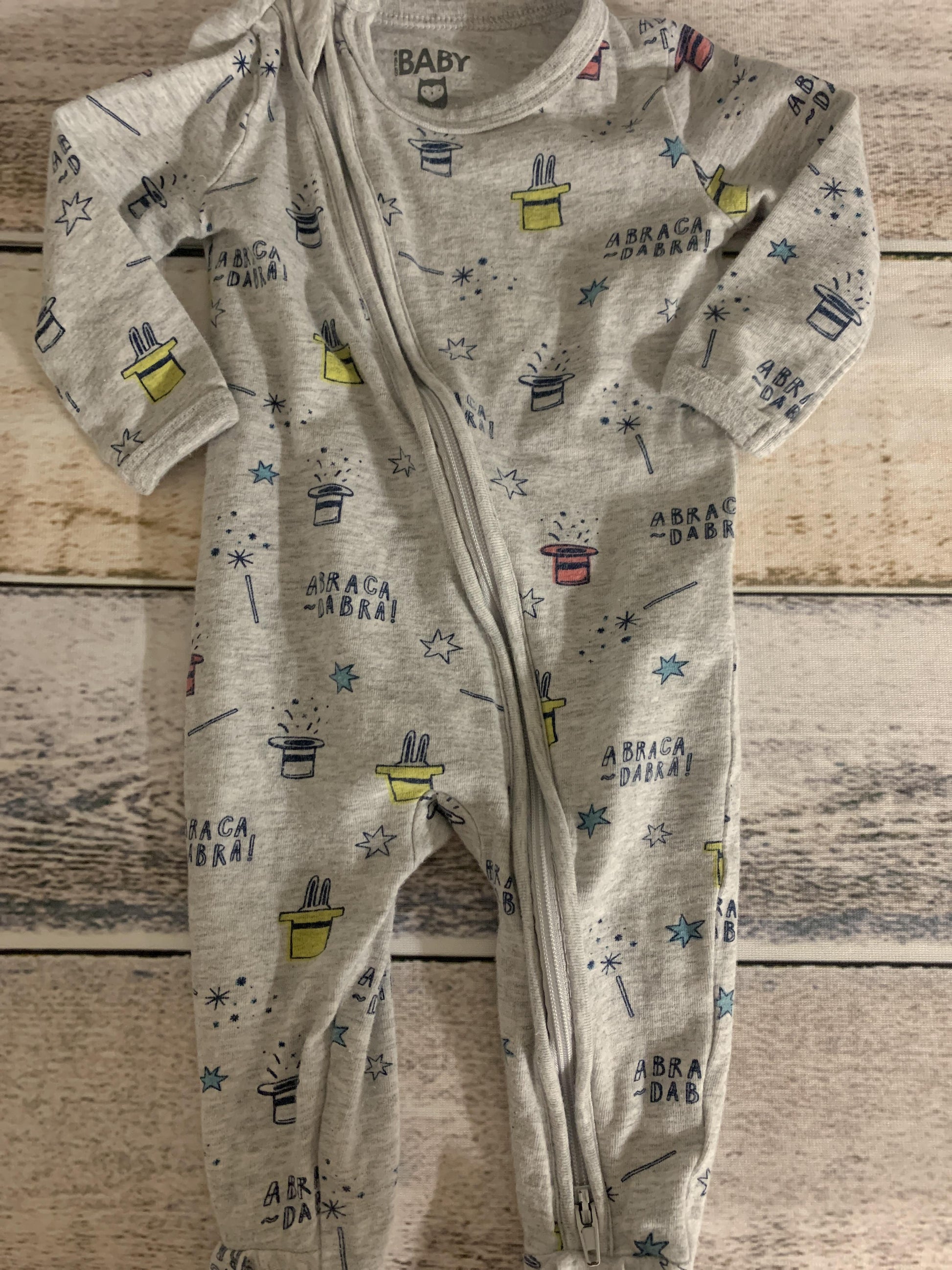 OOO Baby Unisex Grey | Pattern Pajamas Size: Newborn Grey | Pattern