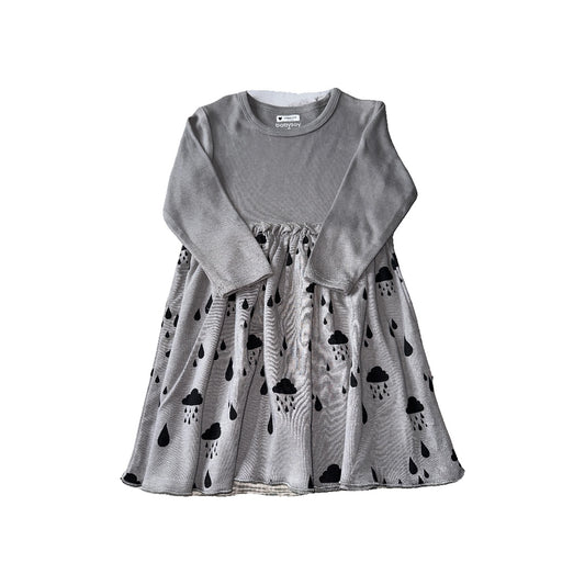 Babysoy Girls Grey | Pattern Dress Size: 2T Grey | Pattern