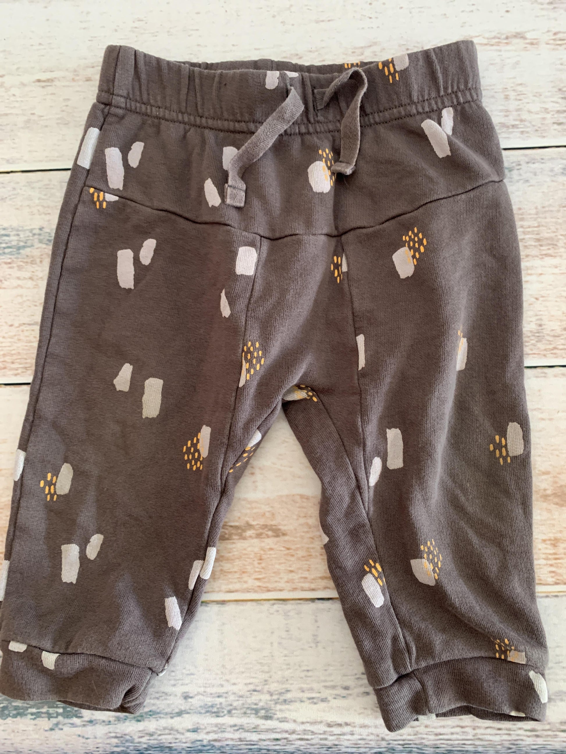 Oliver & Rain Unisex Grey | Pattern Pants Size: 12 months Grey | Pattern