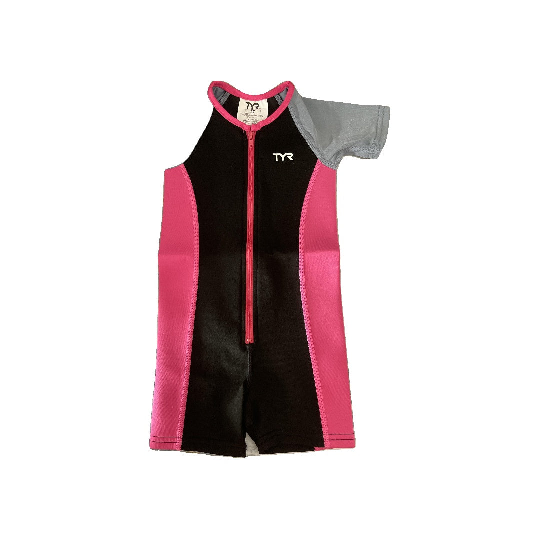 TYR Girls Grey | pink | Black Swimwear Size: 2T Grey | pink | Black