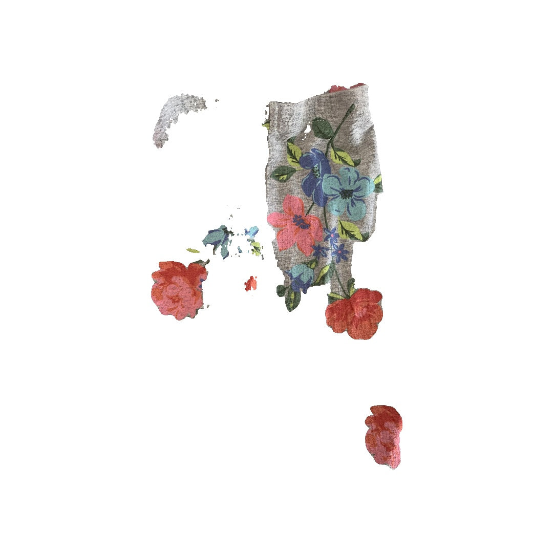Carters Girls Grey | Pink floral Pants Size: 12M Grey | Pink floral