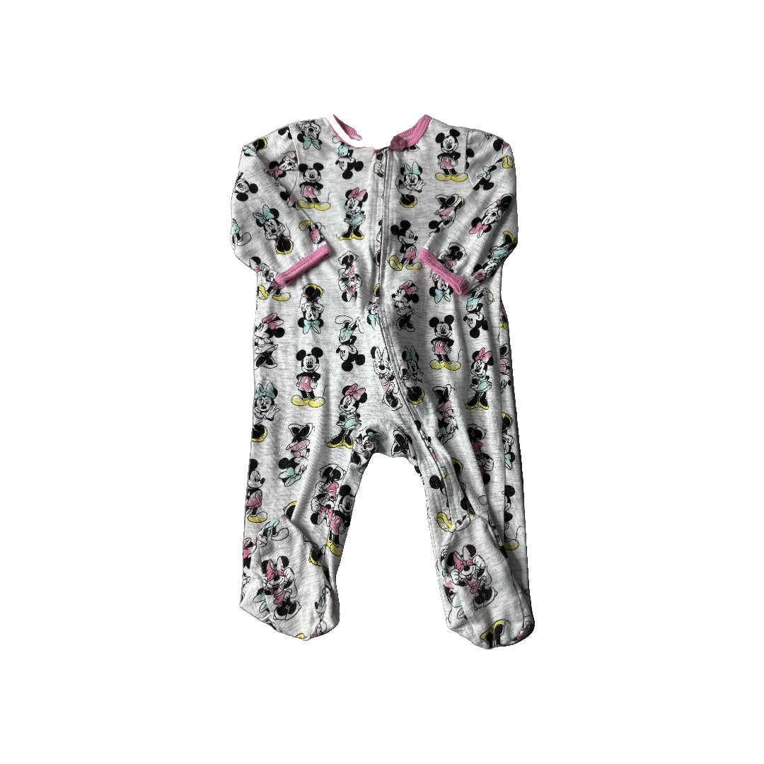 Disney Girls Grey | pink | light green | Black Pajamas Size: 9-12 Months Grey | pink | light green | Black