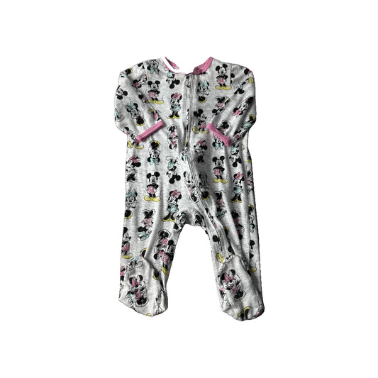 Disney Girls Grey | pink | light green | Black Pajamas Size: 9-12 Months Grey | pink | light green | Black