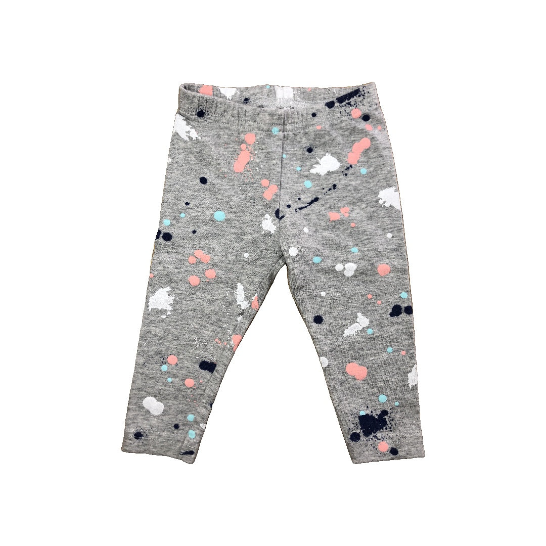 Carters Girls Grey | pink | Navy Blue Pants Size: 6 months Grey | pink | Navy Blue