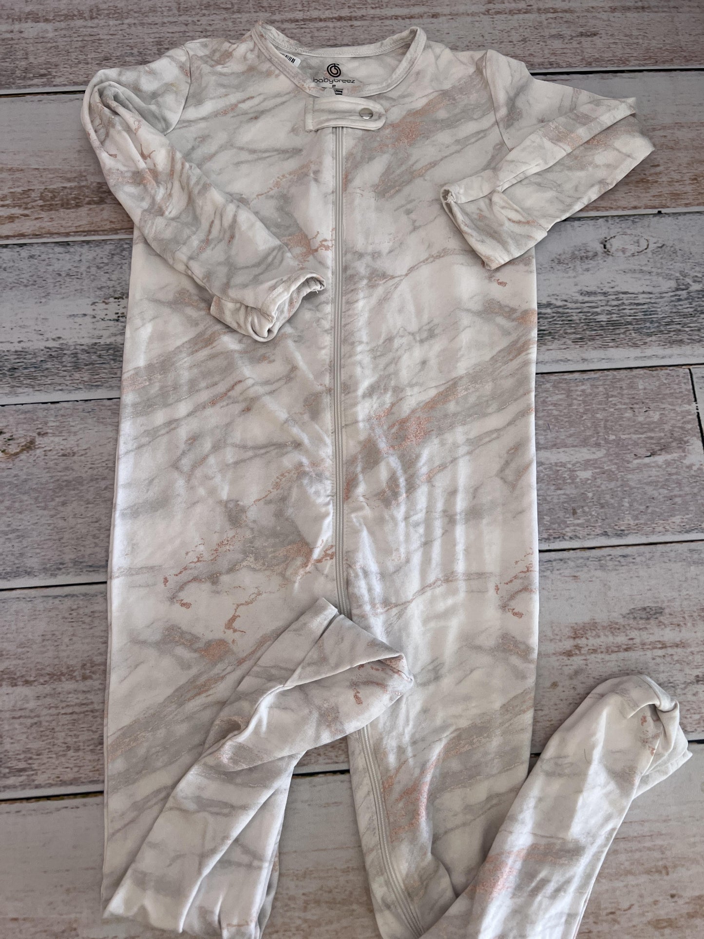 Baby Breeze Girls Grey | pink | Pattern Button Down Short Sleeve Size: 2-3 Years Grey | pink | Pattern