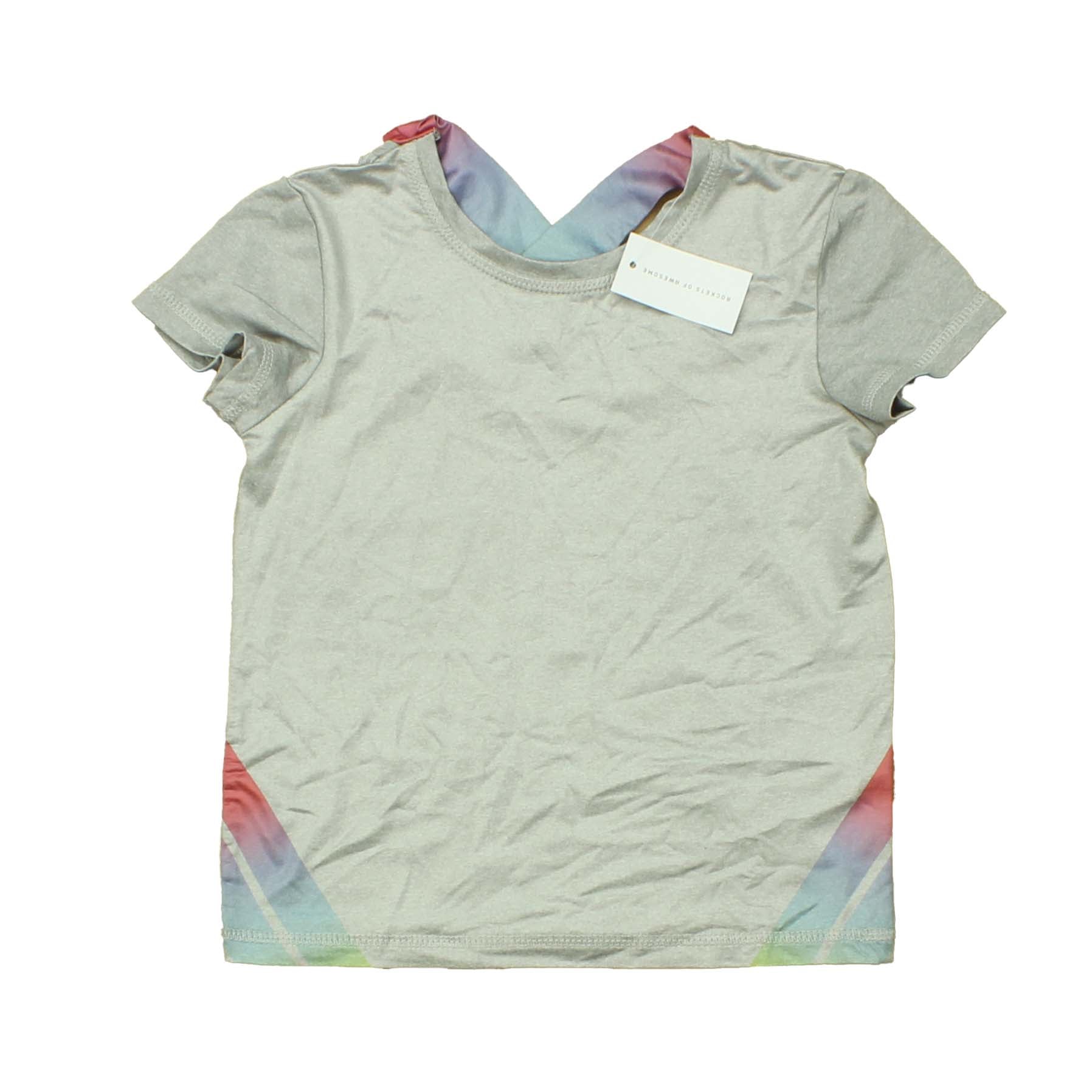 Rockets Of Awesome Girls Grey | Pink | Purple Athletic Top Size: Big Girl Grey | Pink | Purple