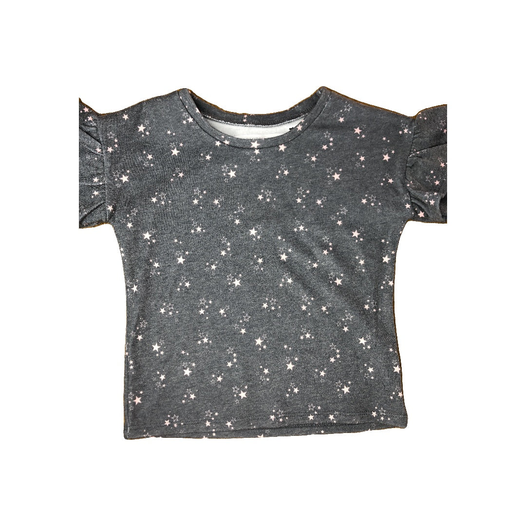 Grayson mini Girls Grey | pink | Stars Sweatshirt Size: 4T Grey | pink | Stars
