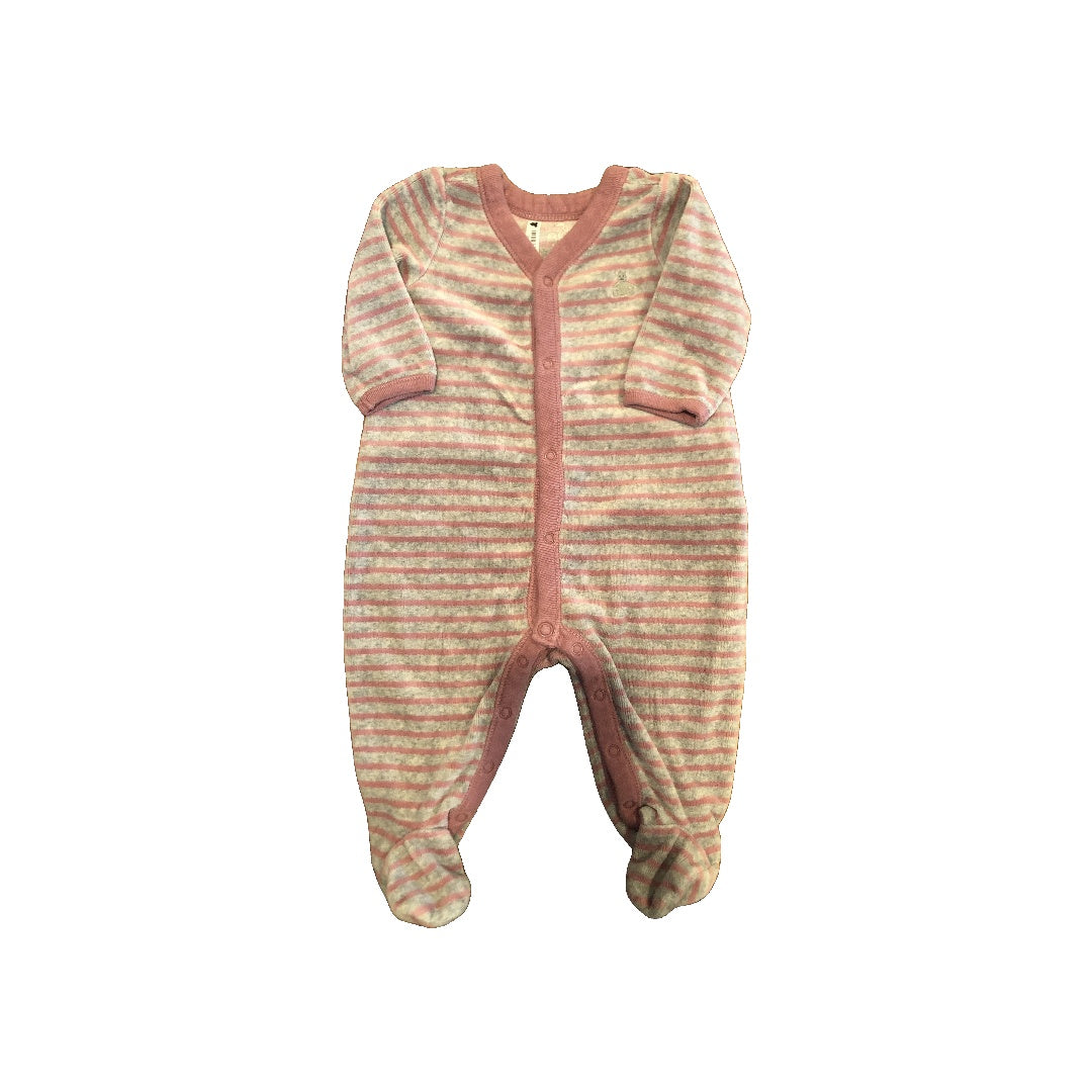 Gap Girls Grey | pink | Striped Pajamas Size: 0-3 months Grey | pink | Striped