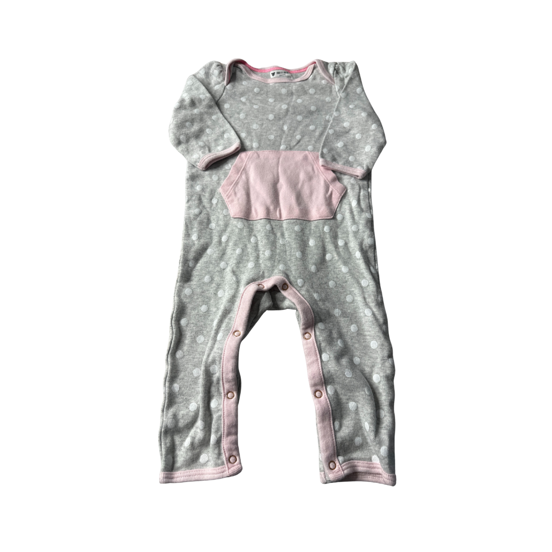 Cloud Island Girls Grey | pink | White Long Sleeve Outfit Size: 6-Mar Grey | pink | White