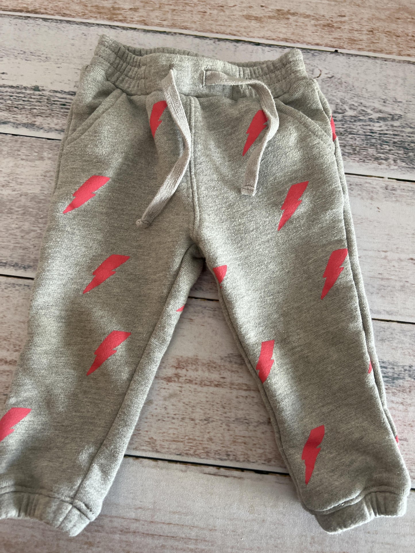 Little Starters Boys Grey | pink Pants Size: 18 months Grey | pink