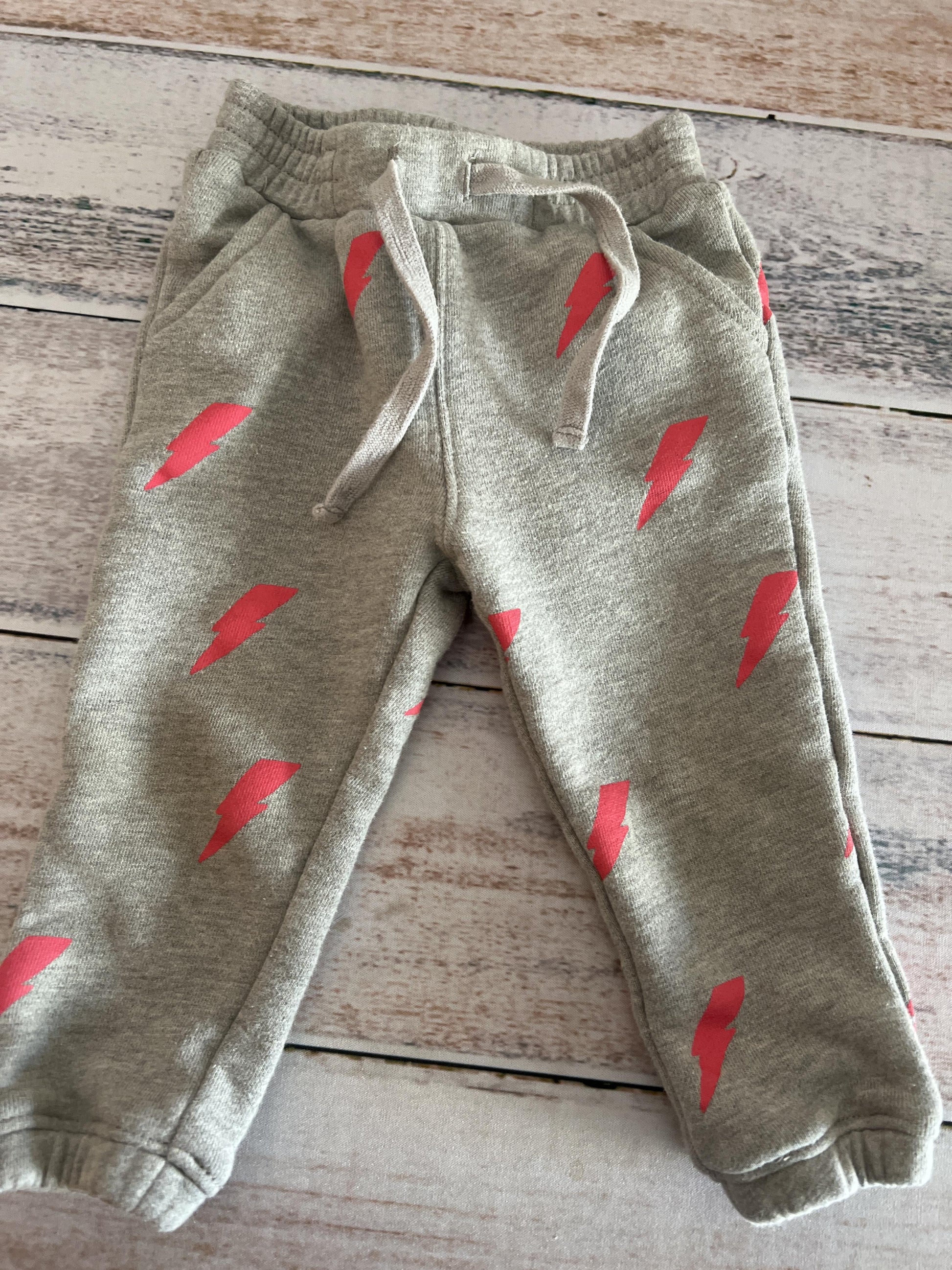 Little Starters Boys Grey | pink Pants Size: 18 months Grey | pink