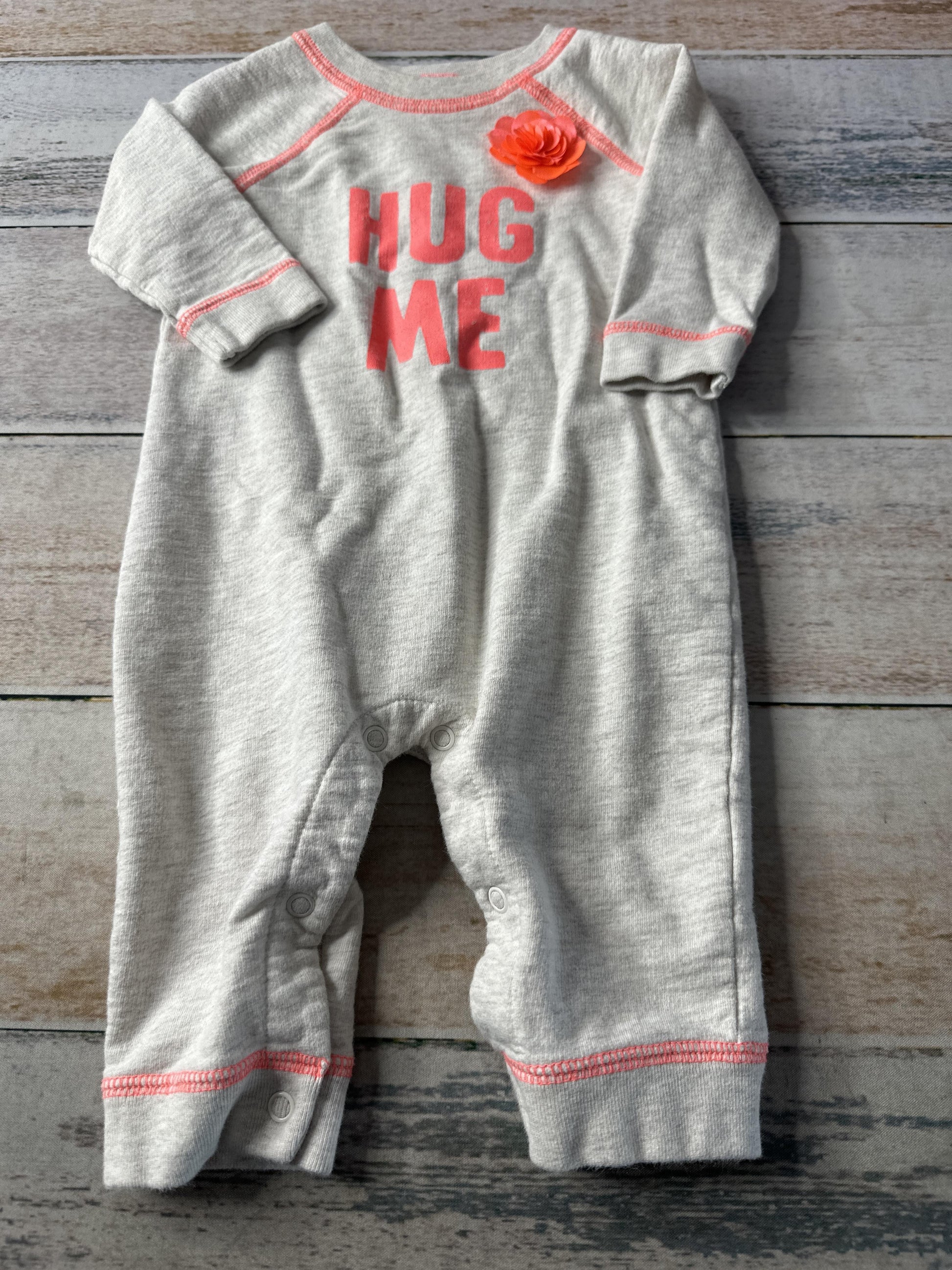 Carters Girls Grey | pink Long Sleeve Outfit Size: 6 months Grey | pink