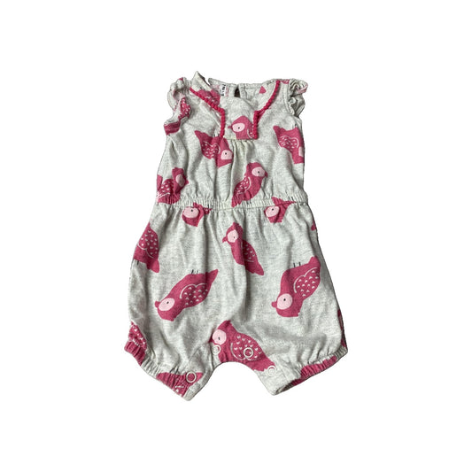 Carters Girls Grey | pink Romper Size: 6 months Grey | pink