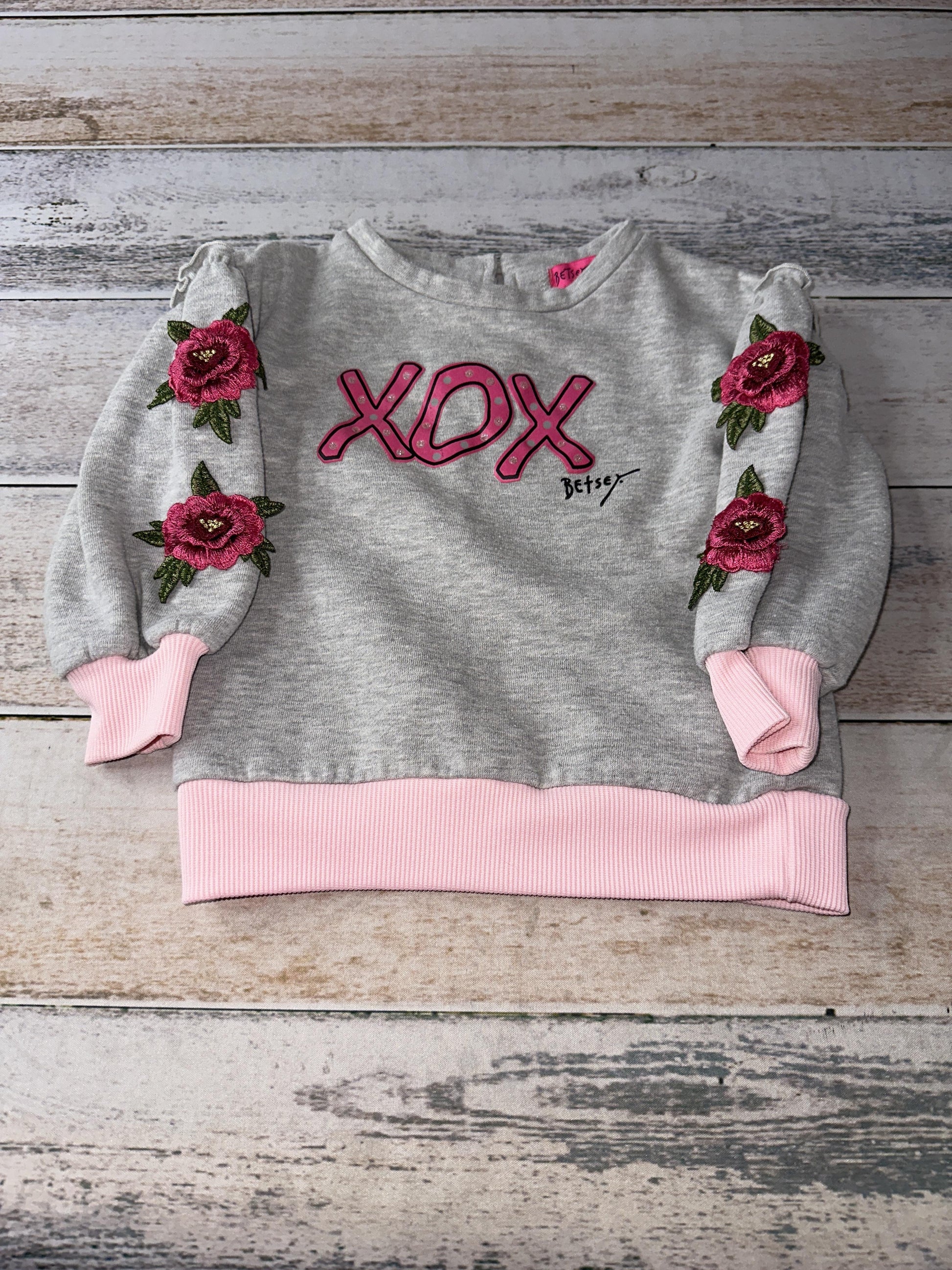 Betsey Johnson Unisex Grey | pink Sweater Size: 24 Grey | pink