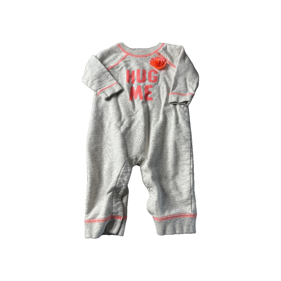 Carters Girls Grey | pink Long Sleeve Outfit Size: 6 months Grey | pink