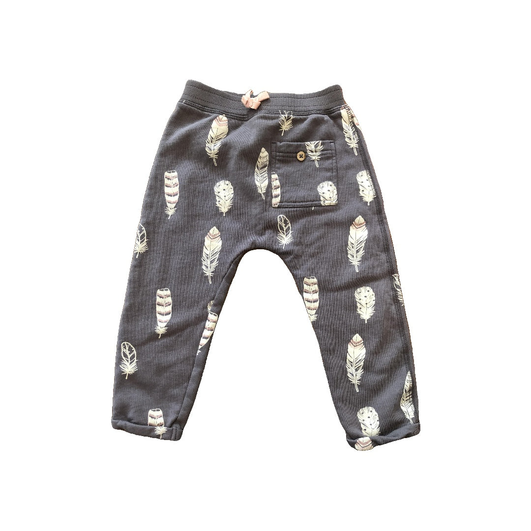 Oliver & Rain Girls Grey | pink Pants Size: 2 years Grey | pink