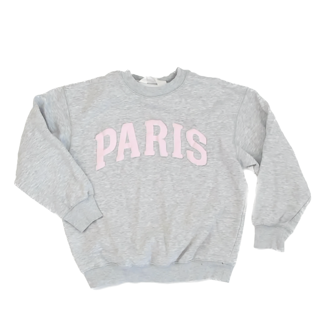 H&M Girls Grey | Pink Sweatshirt Size: US 8/10 Grey | Pink
