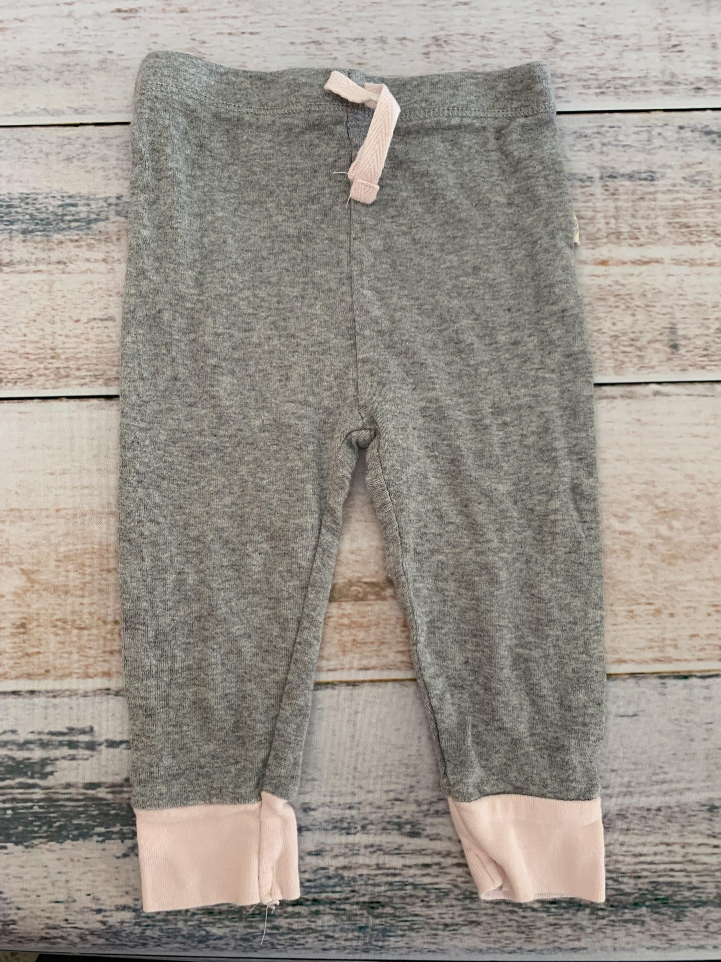 Burt's Bees Girls Grey | pink Pants Size: 3-6 months Grey | pink