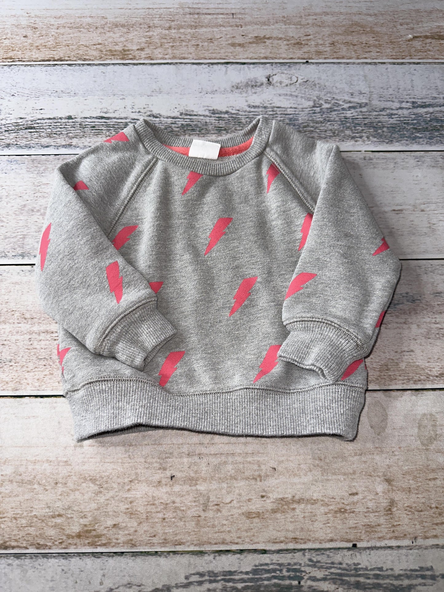 Little Starters Boys Grey | pink Sweatshirt Size: 18 months Grey | pink