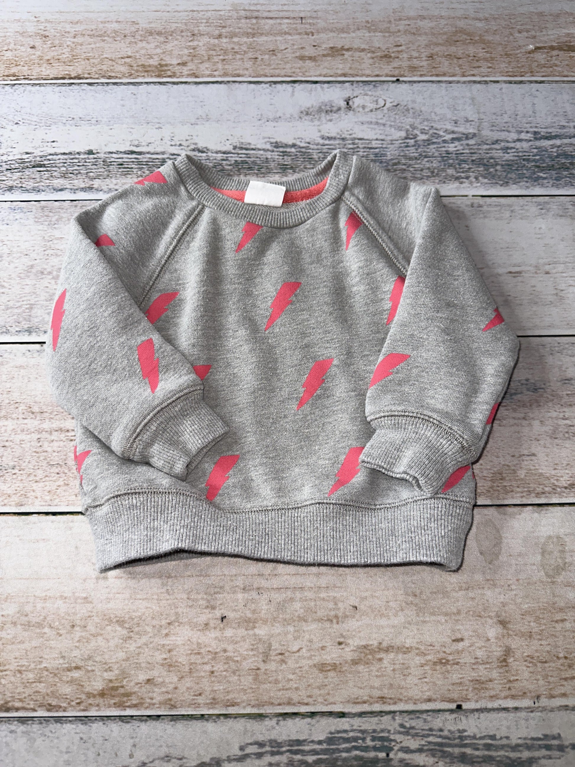 Little Starters Boys Grey | pink Sweatshirt Size: 18 months Grey | pink