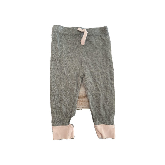 Burt's Bees Girls Grey | pink Pants Size: 3-6 months Grey | pink