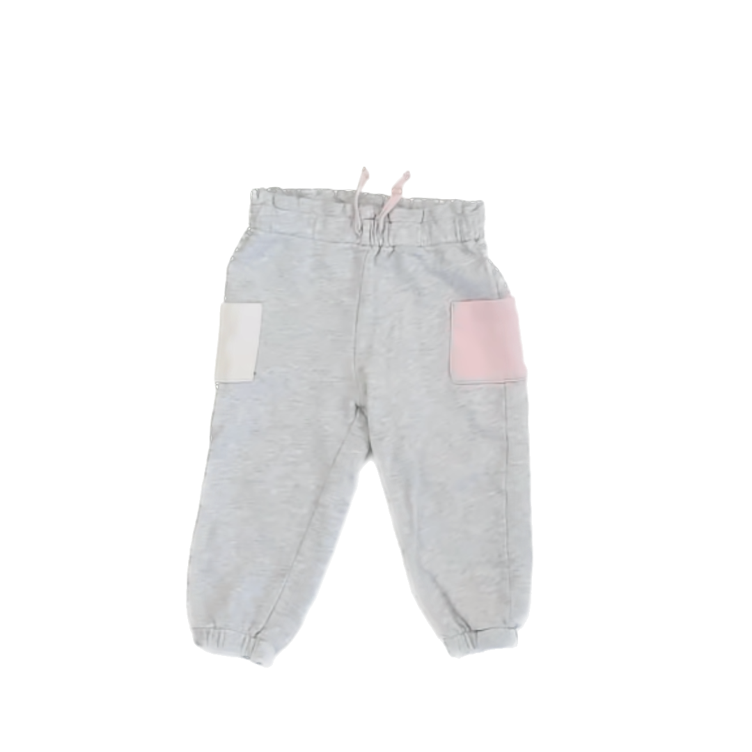 H&M Girls Grey | Pink Casual Pants Size: 18 Months Grey | Pink