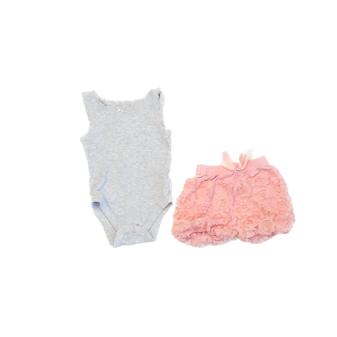 George Girls Grey | PInk Apparel Sets Size: 12-18 Months Grey | PInk