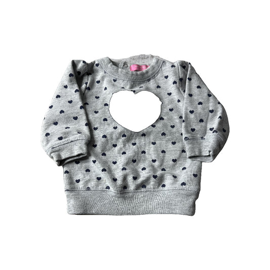Issac Mizrahi Girls Grey | polka dot | Navy Blue Sweater Size: 0-3 months Grey | polka dot | Navy Blue