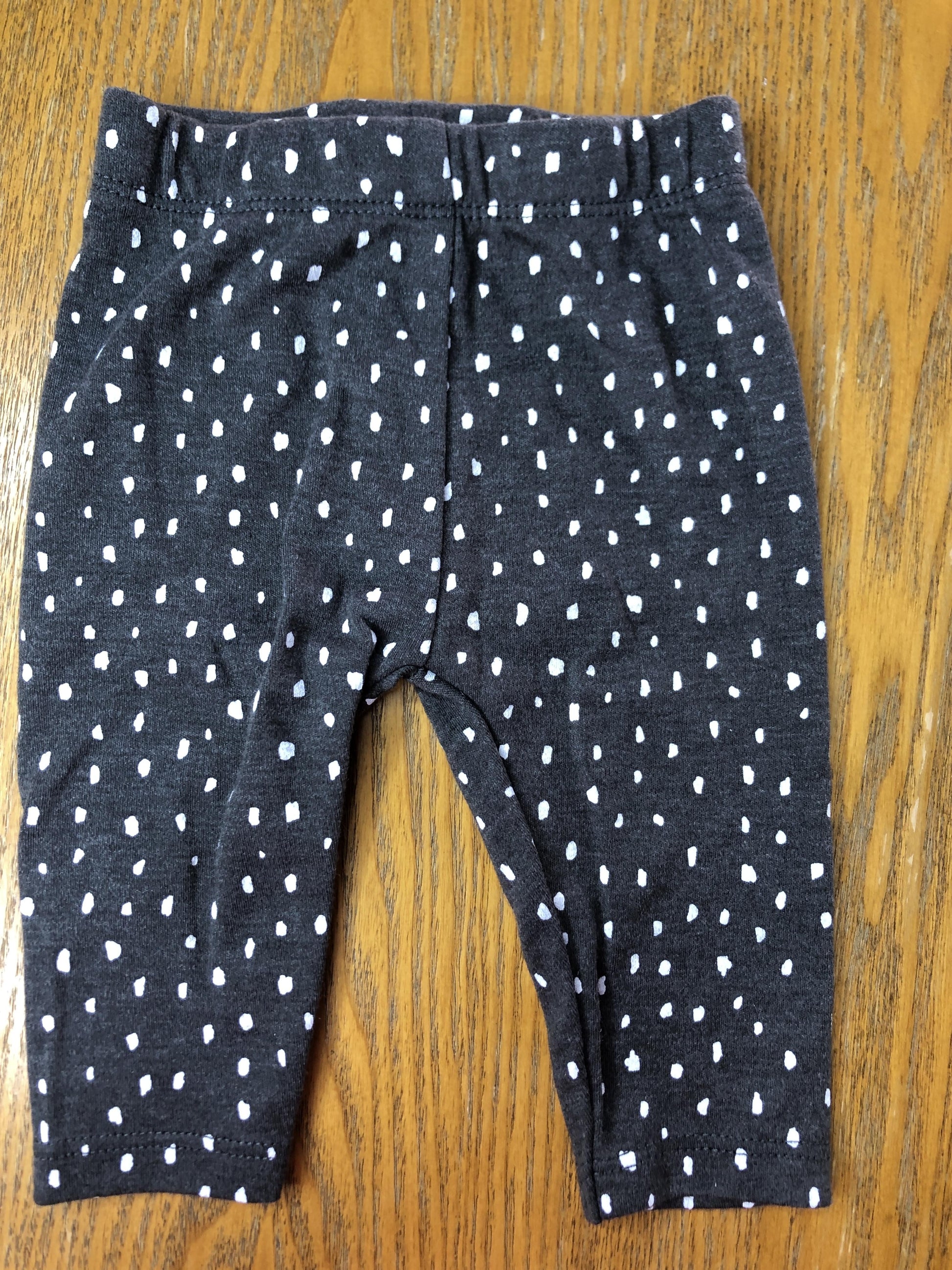 PL Baby Girls Grey | polka dot | White Pants Size: 0-3 months Grey | polka dot | White