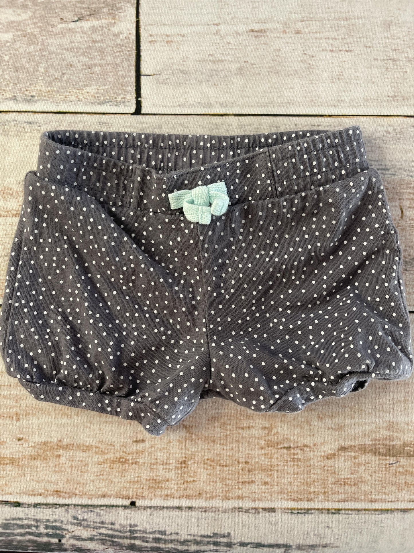 Jumping Beans Girls Grey | polka dot | White Shorts Size: 6-9 months Grey | polka dot | White