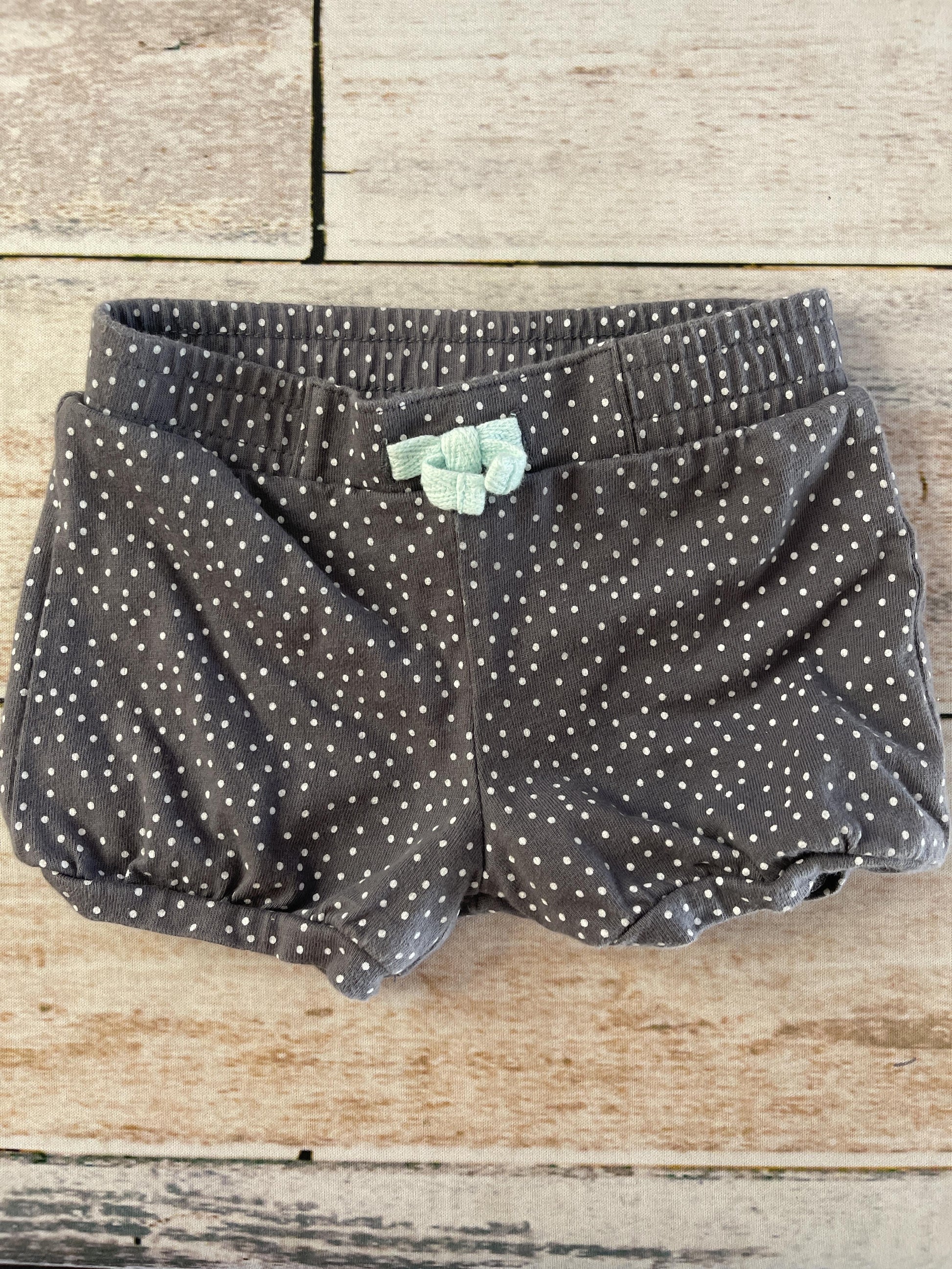 Jumping Beans Girls Grey | polka dot | White Shorts Size: 6-9 months Grey | polka dot | White