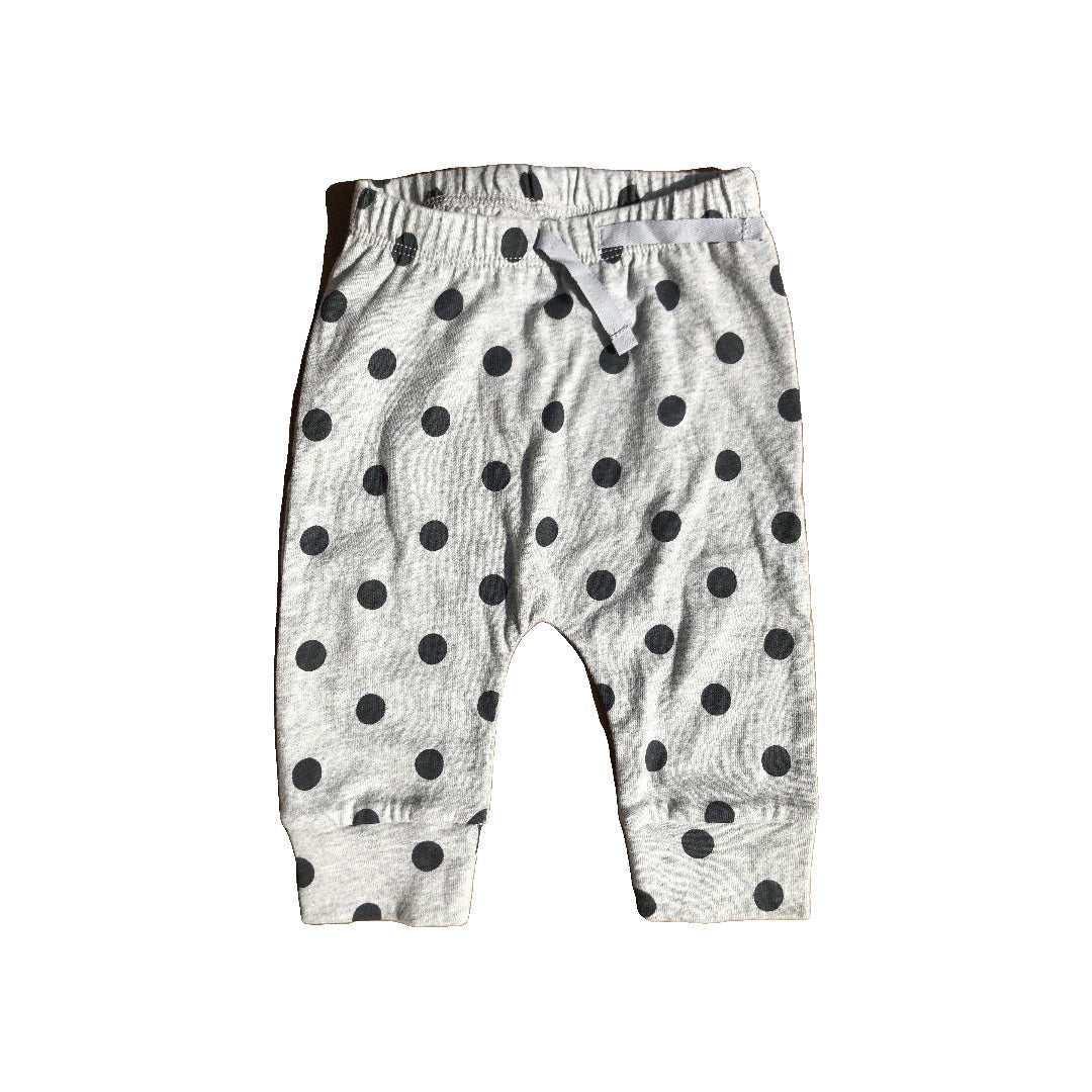Gap Girls Grey | polka dot Pants Size: 0-3 months Grey | polka dot