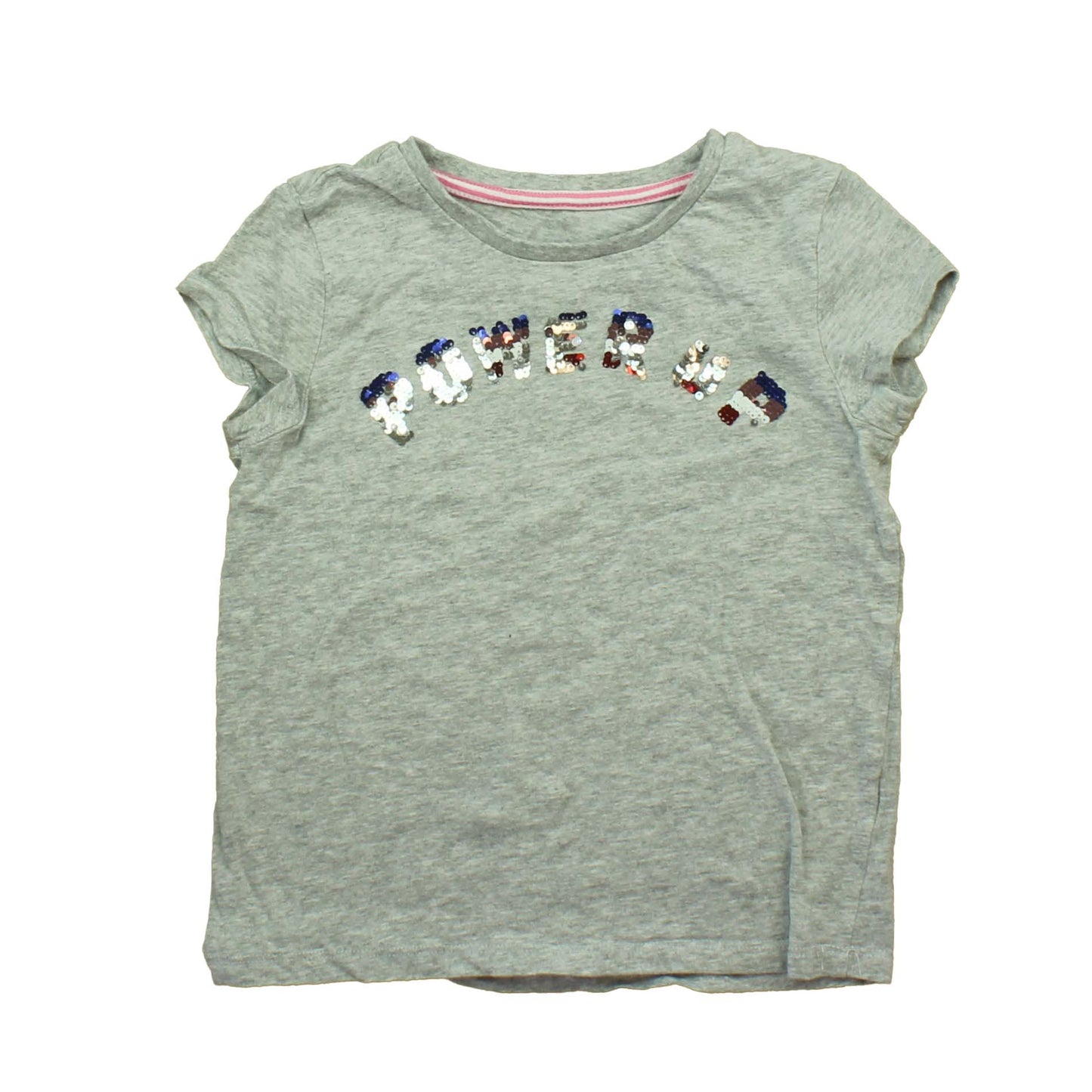 Rockets Of Awesome Girls Grey | Power Up | Sequins T-Shirt Size: 12 Years Grey | Power Up | Sequins