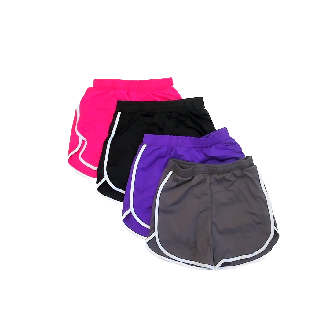 Resinta Girls Grey | Purple | Black | Pink Athletic Shorts Size: 10 Years Grey | Purple | Black | Pink