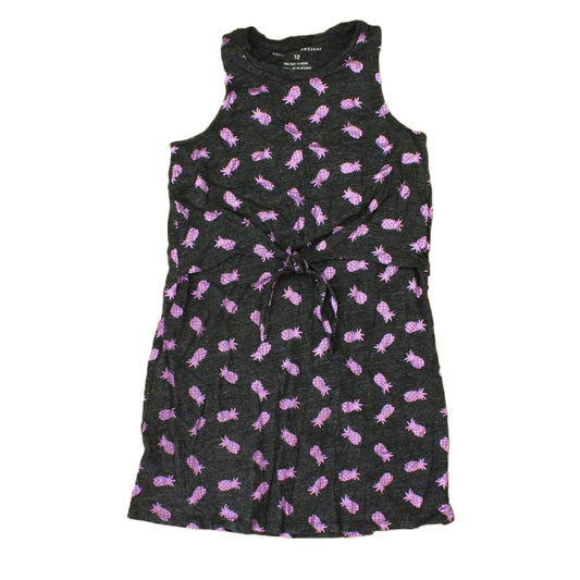 Rockets Of Awesome Girls Grey | Purple | Pineapples Dress Size: 12 Years