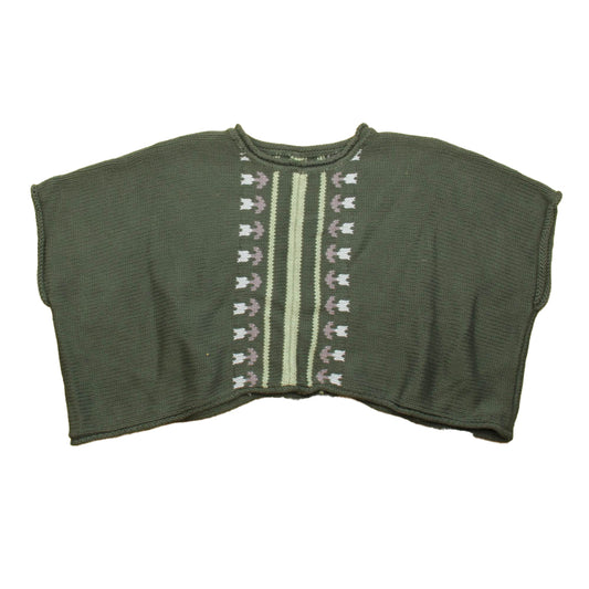 Tea Girls Grey | Purple Poncho Size: 4-5T Grey | Purple