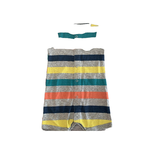 Carters Boys Grey | Rainbow | Stripe Romper Size: 6 months Grey | Rainbow | Stripe