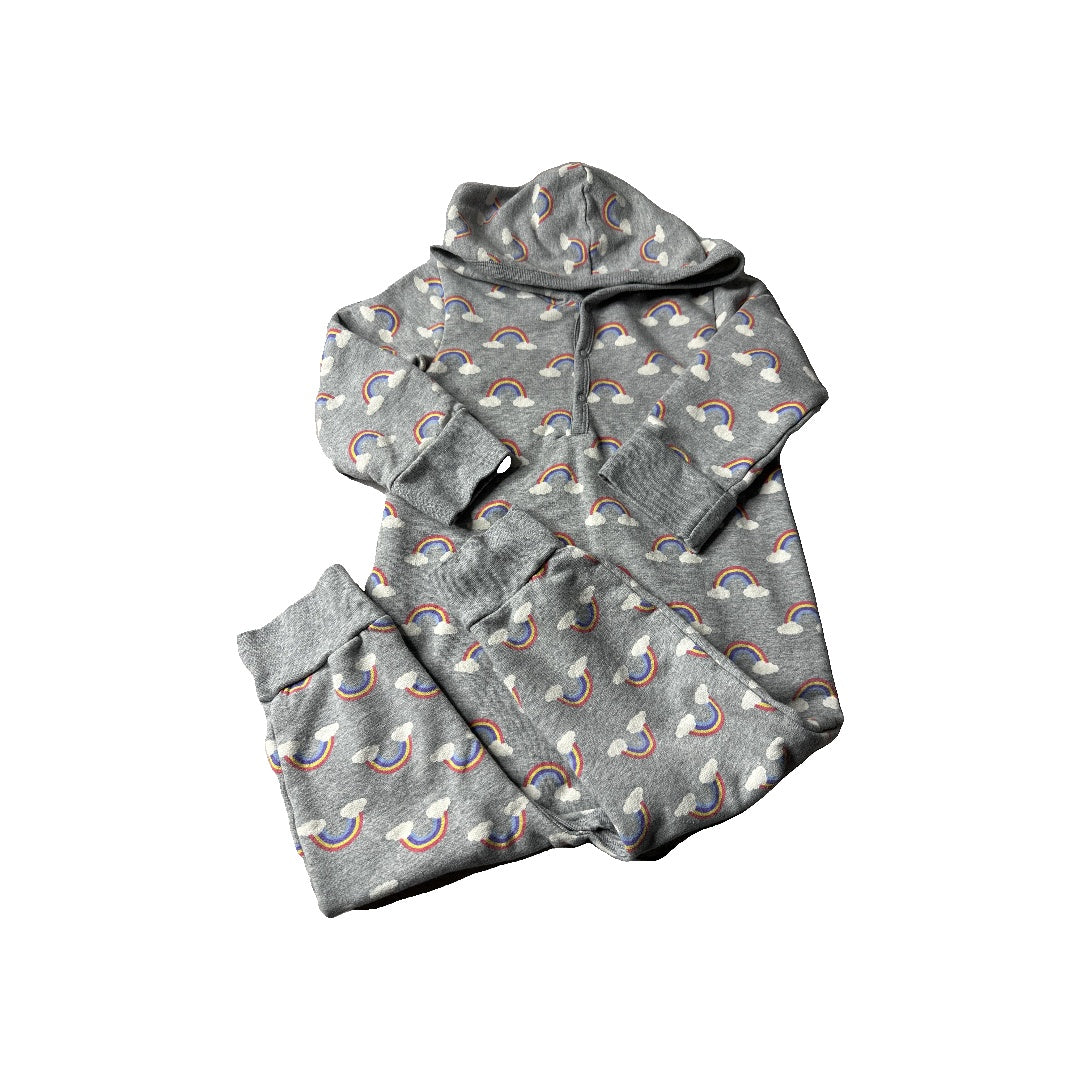 Monica + Andy Unisex Grey | Rainbow Long Sleeve Outfit Size: 18-24 months Grey | Rainbow