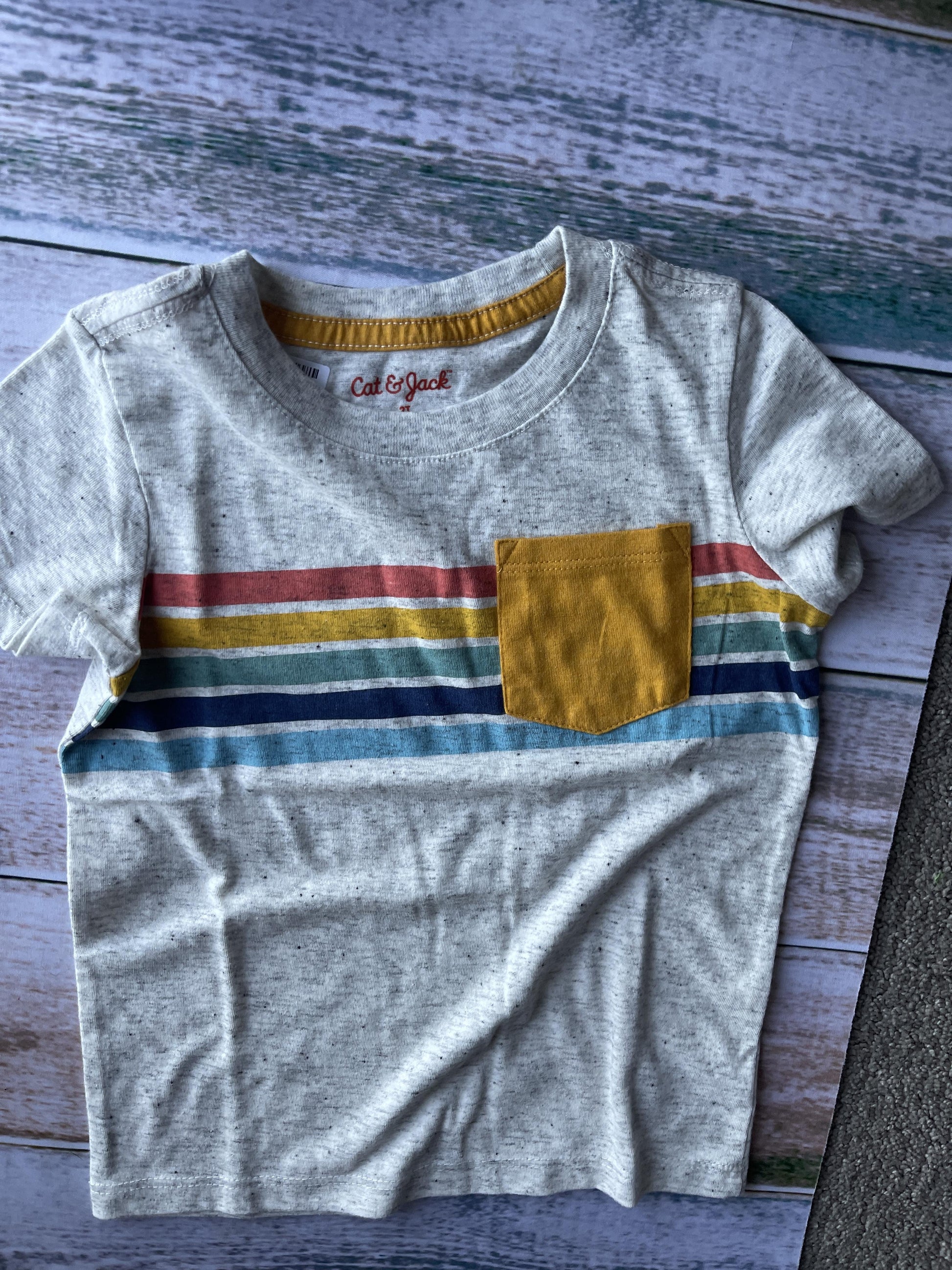 Cat & Jack Boys Grey | Rainbow Shirt Size: 2T Grey | Rainbow